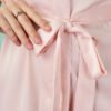 Satin Kimono Robe with Lace Trim for Women