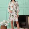 Floral Satin Kimono Robe for Women