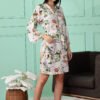 Floral Satin Kimono Robe for Women