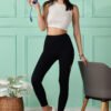 Black High-Waist Yoga Pant with Pockets