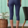 Blue High Waist Yoga Pant With Pockets