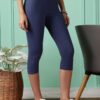 Blue High Waist Yoga Pant With Pockets